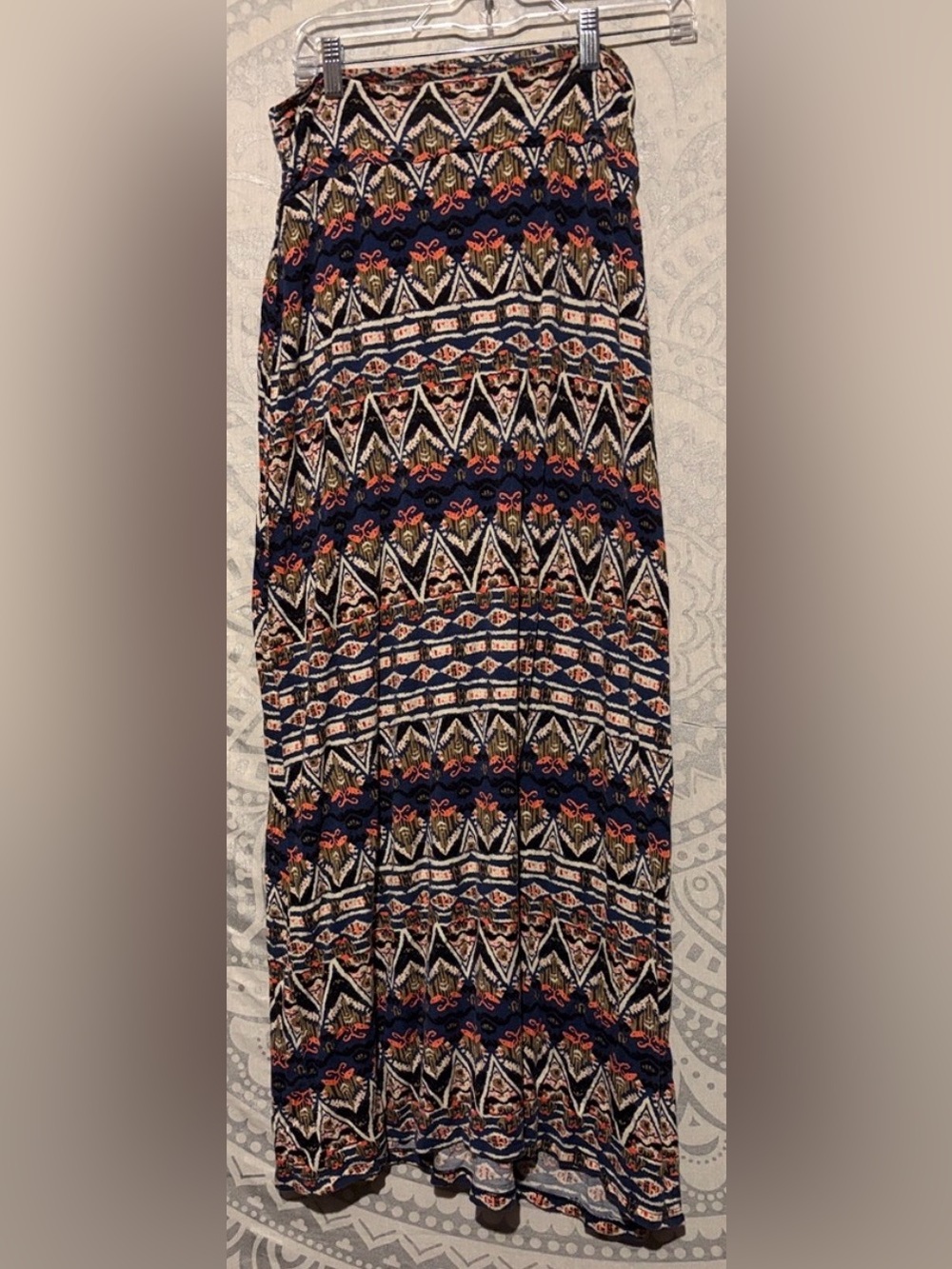 Maurices Aztec Tribal Print Maxi Skirt | Medium